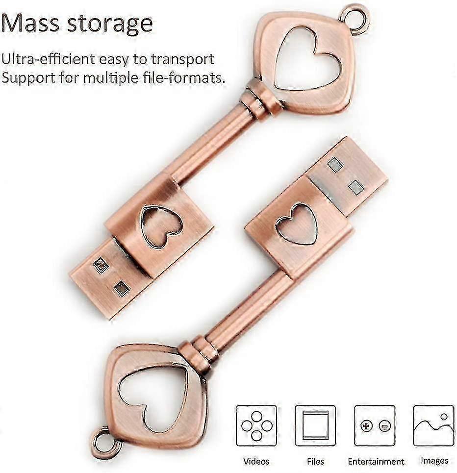 Usb Flash Drive Heart Key Dsign