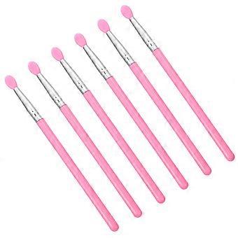Pinkes Silikon-Lippenpinsel-Set zum Auftragen von Lippenstift mit 18-teiligem Zubehör