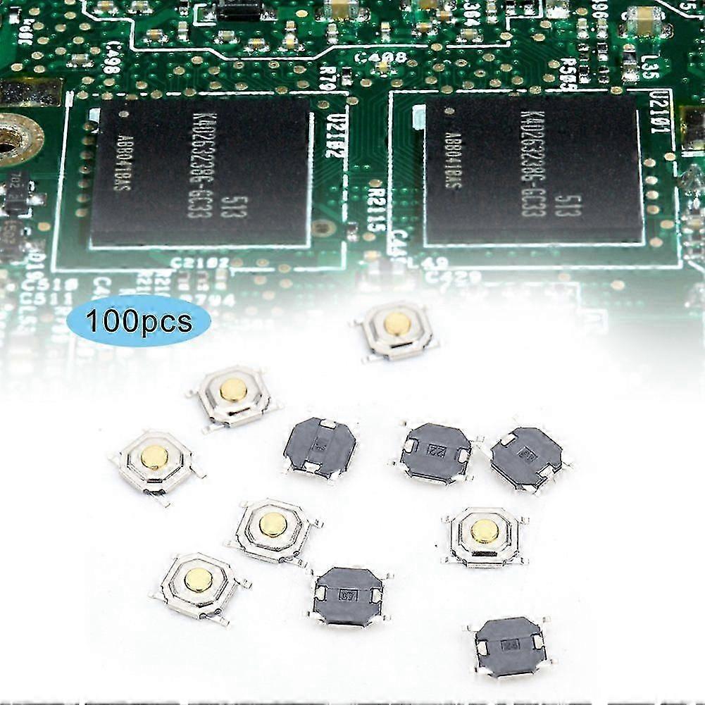 100Pcs Tactile Push Button Switch Plastic Light Touching Patch SMD 4 x 4 x 1.5mm