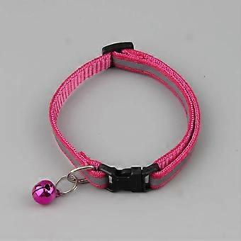Reflective Dog Collar Pet Cat Puppy Nylon Collar with Bell Neck Adjustable NEW