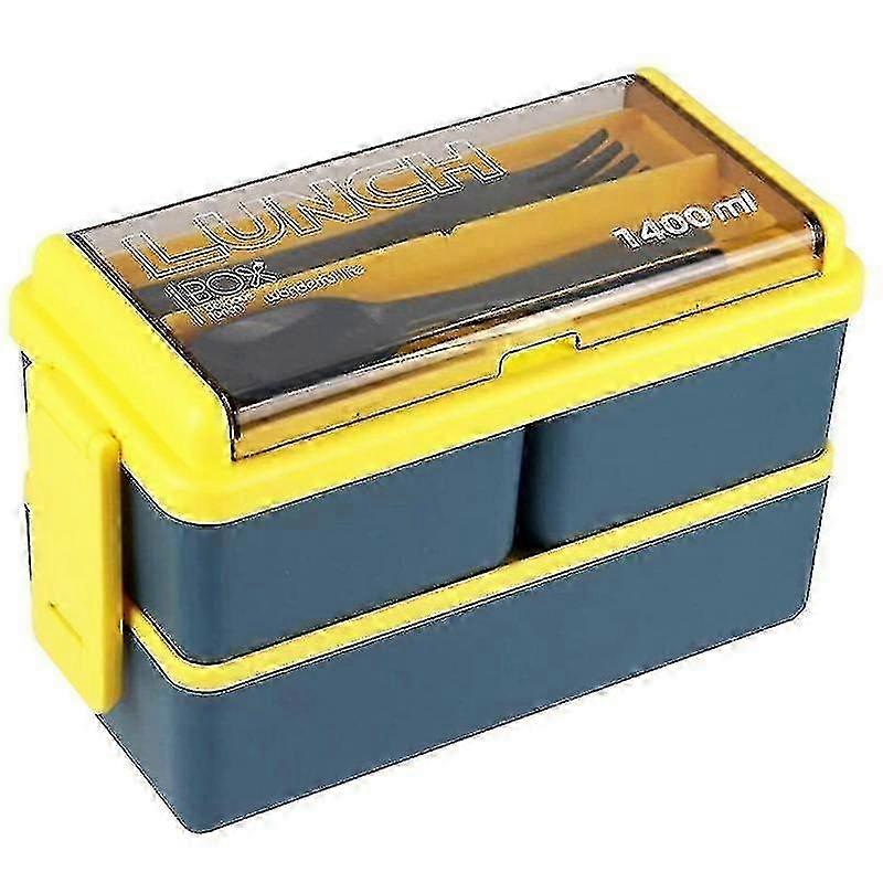 Microwave-Safe 3-Section Bento Box