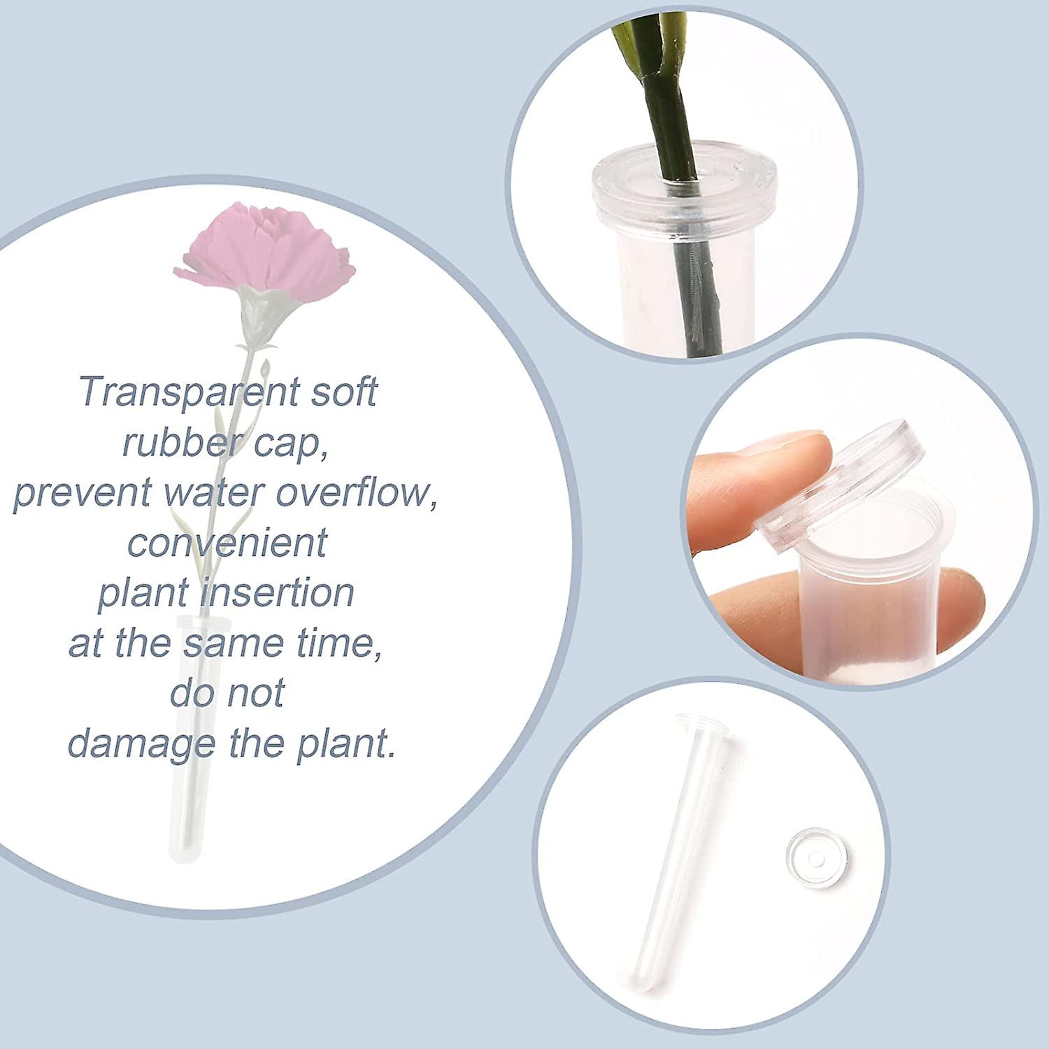 50pcs Floral Water Tubes Long Flower Vials Floral Tubes Bouquet Holders