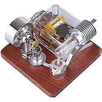 Stirling Engine Model with Music Box, Dual Function HeattoMotion Display Gift for Education