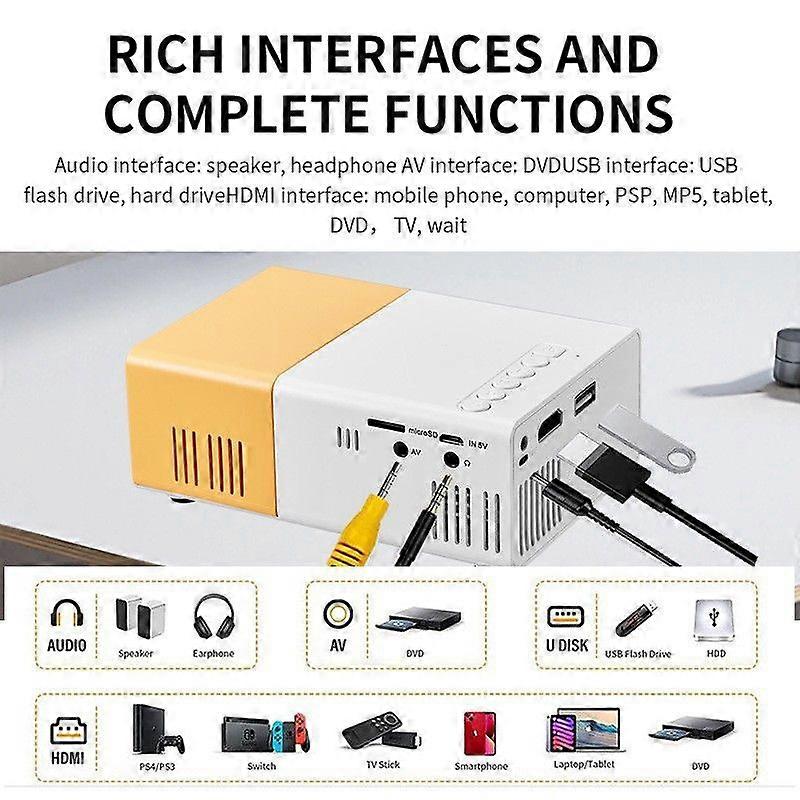 Mini LCD Projector, Portable Home Video Projector, Compact Multimedia Projector