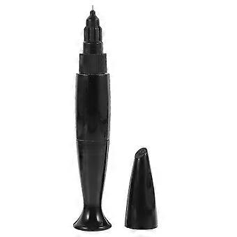 Rhinestone Glue Nail Adhesive Pen, Black, Needle and Brush Design, 10ml, for Manicure, Nail Art, Nail Jewelry, False Nails, 1 Piece