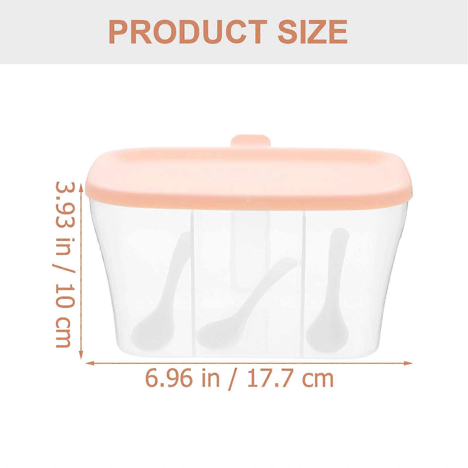 Kitchen Seasoning Box Plastic Condiment Container for Storage with Compartments