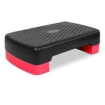 Fitness Step Platform, Aerobic Stepper 45.72cm Step Platform Height Adjustable: 10.16cm15.24cm Convenient Storage , Red