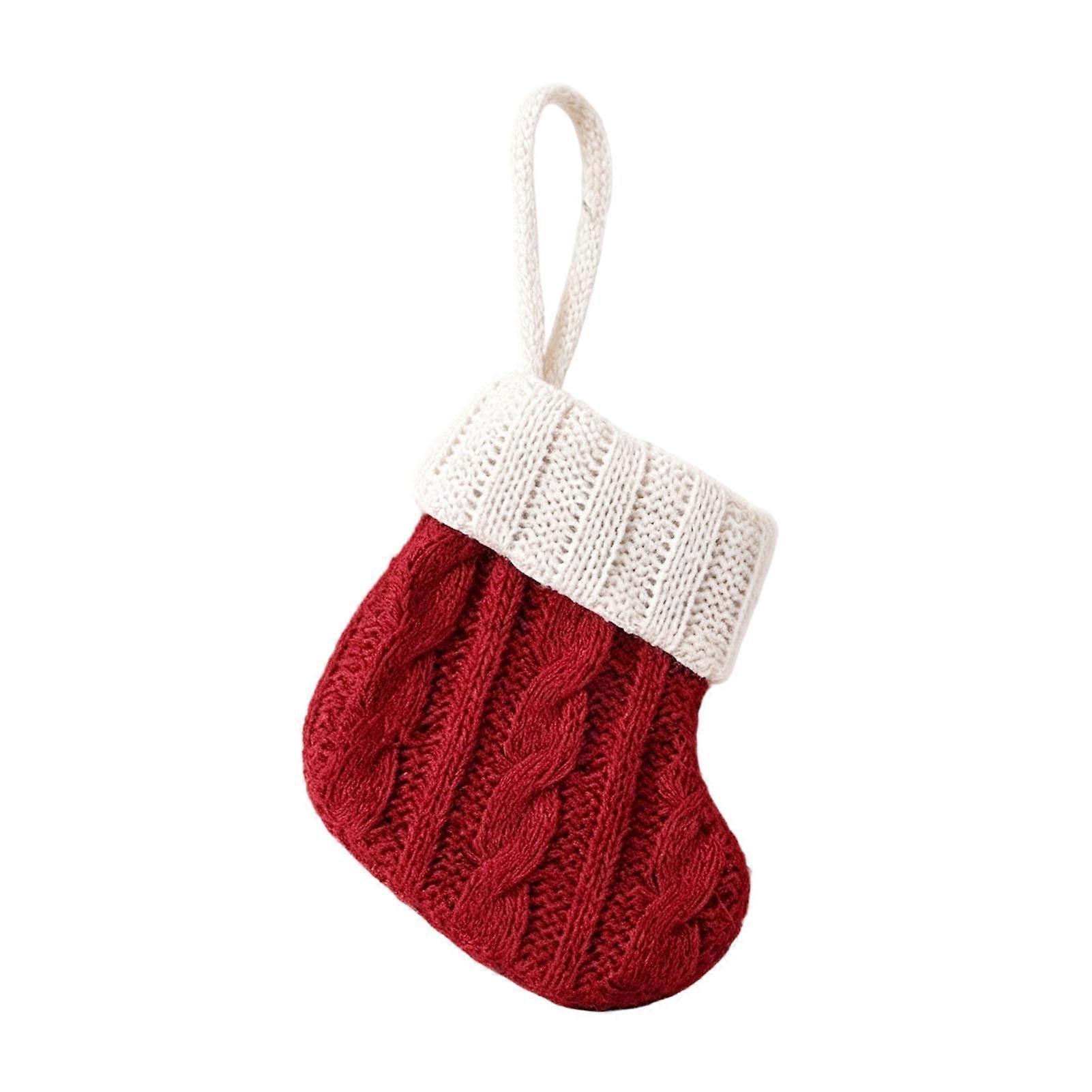 Christmas Tableware Holder  Knitted Stocking for Cutlery