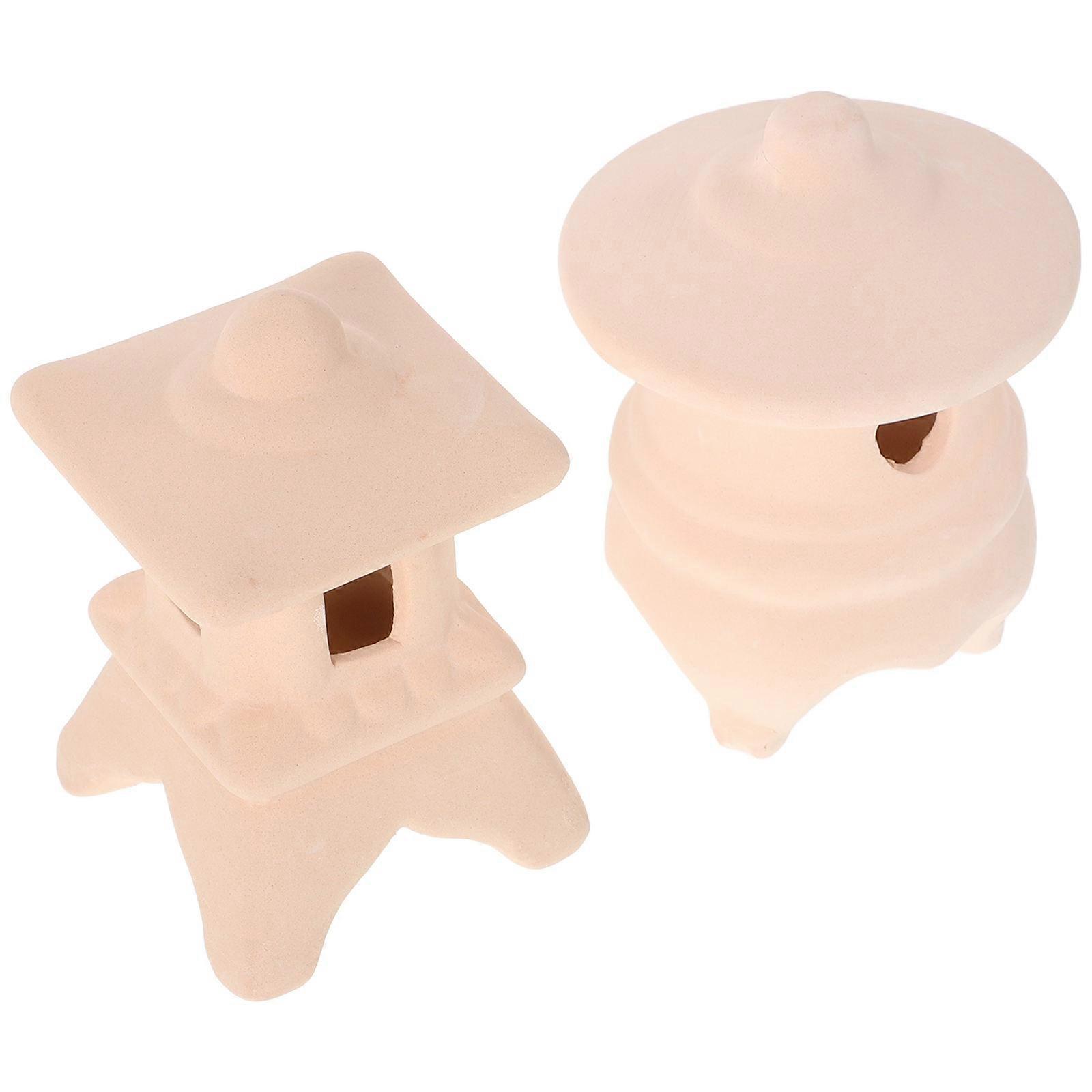 Fish Tank Ceramic Decorations Betta Fish Hideout for 2Pcs Aquarium