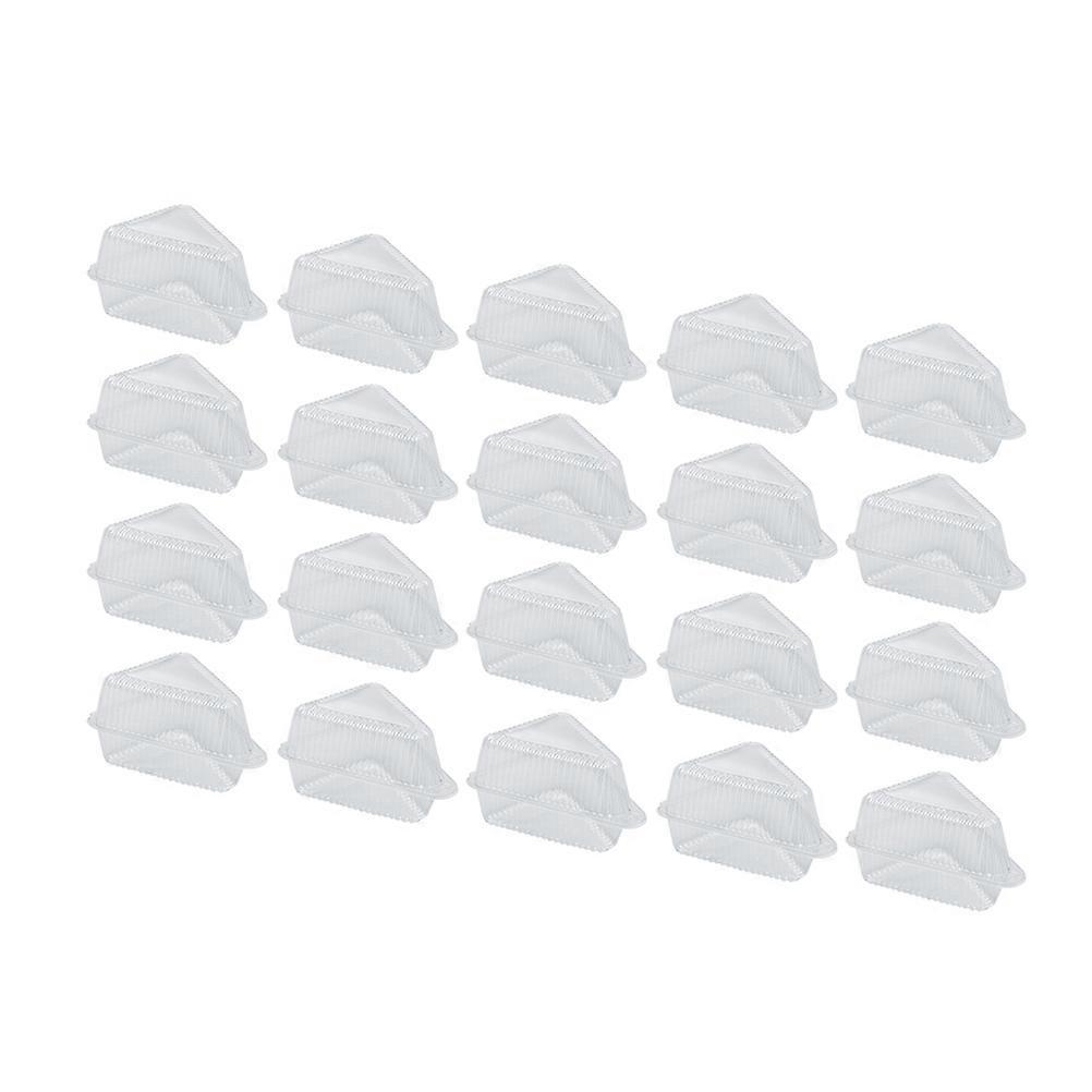 25Pcs Small Triangle Cheesecake Boxes Slice Cake Containers Triangle Pie Holders