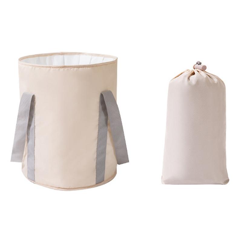 Portable Folding Outdoor Basin Bag, Color: Beige (Large)