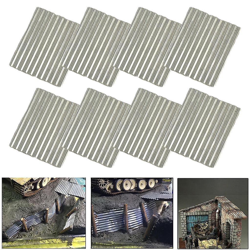 8 buc gresie ondulată din oțel Miniature Sand Table Material Layouts