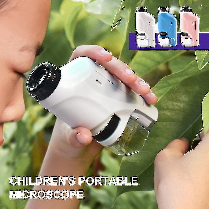 Mini Pocket Microscoop Kit 60-120x Lab Handheld Microscoop Batterij Powered Microscoop Met Led Light Kids Science