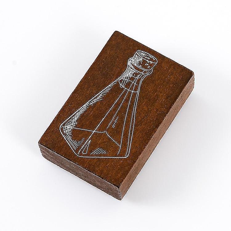 H Vintage Laboratory Plant Label Glass Bottle Rubber Stamp For Scrapbooking