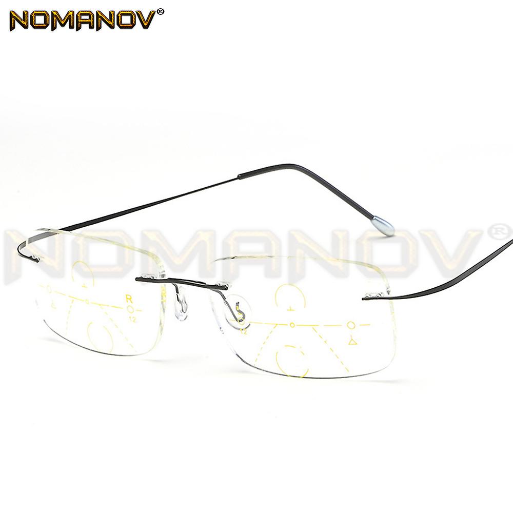 Titanium Frame Ultra Light Anti-blu Light Rimless Progressive Multifocal