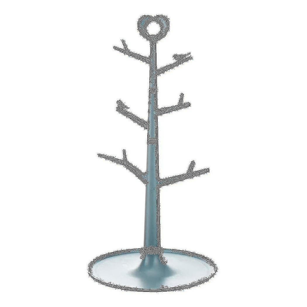 6 Mugs Holder Creative Tree Cups Storage Hanging Stand Rack Blue
