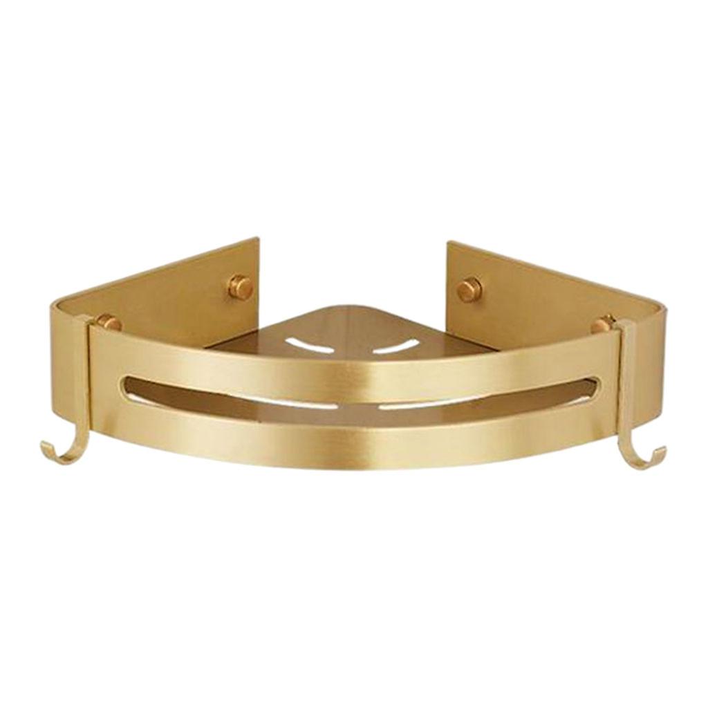Bathroom Shelf Shower Wall Mounted Corner Basket Shampoo Storage Triangle Golden