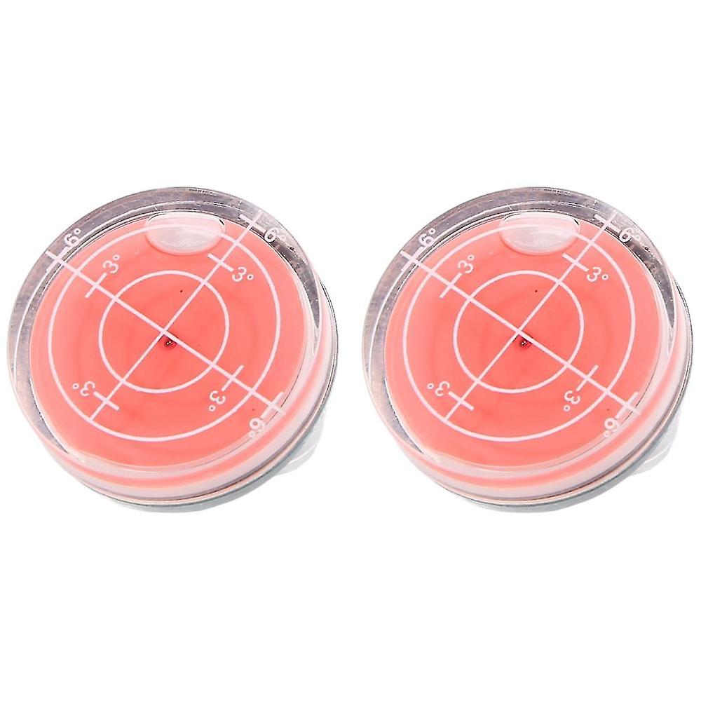 2pcs Ball Markers Hat Clip Plastic Golf Putting Aid Round Bubble Level High Precision Reader