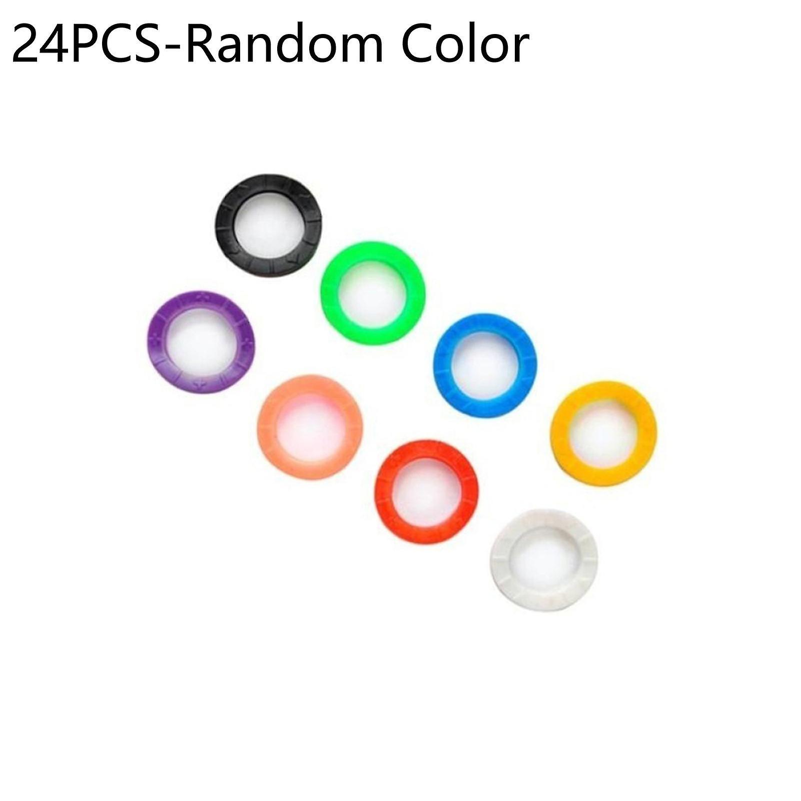 24pcs Mode Silicone Soft Hollow Key Cap Fobs Locks Covers Keychain Accessoire