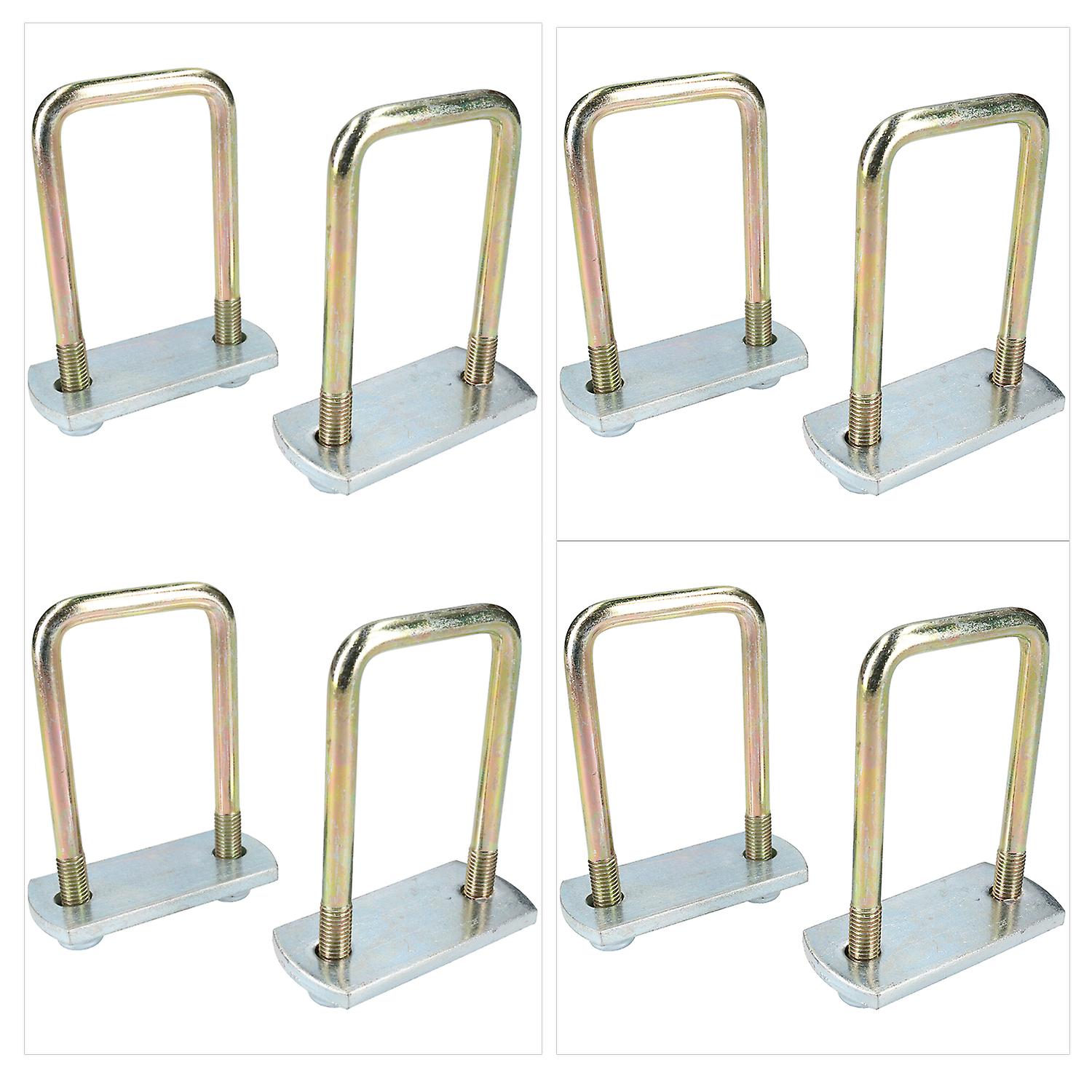 8 Pack M10 50mm x 100mm U-Bolt N-Bolt with Plates & Nuts HIGH TENSILE