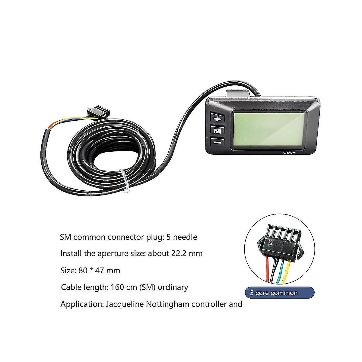 36v 48v 750w 1000w Three-mode 12 Tubes Brushless 30a Controller Throttle Brake Kit With Led Gd01 Di