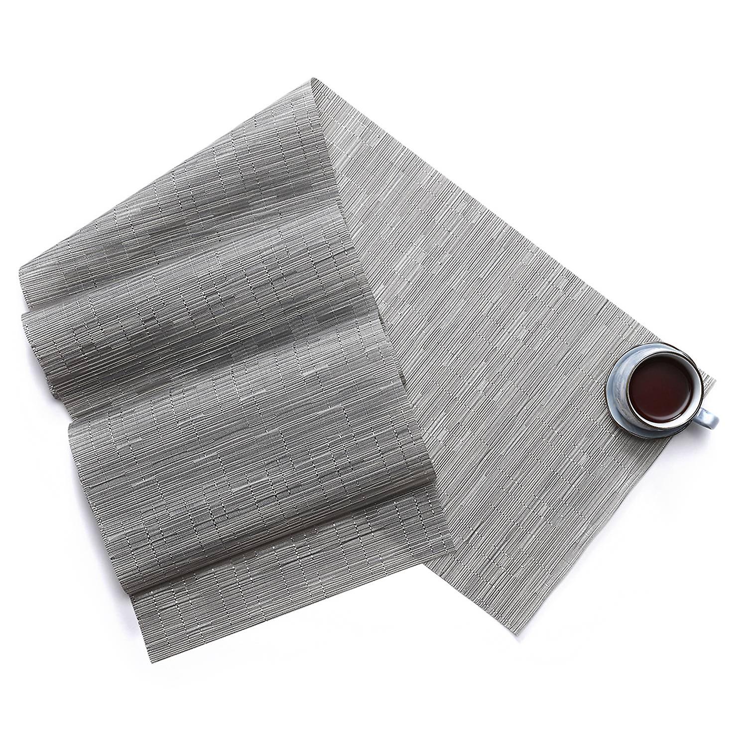 Table Runner Bamboo Texture Heat Insulation PVC Wedding Party Dining Table Runner for Bar