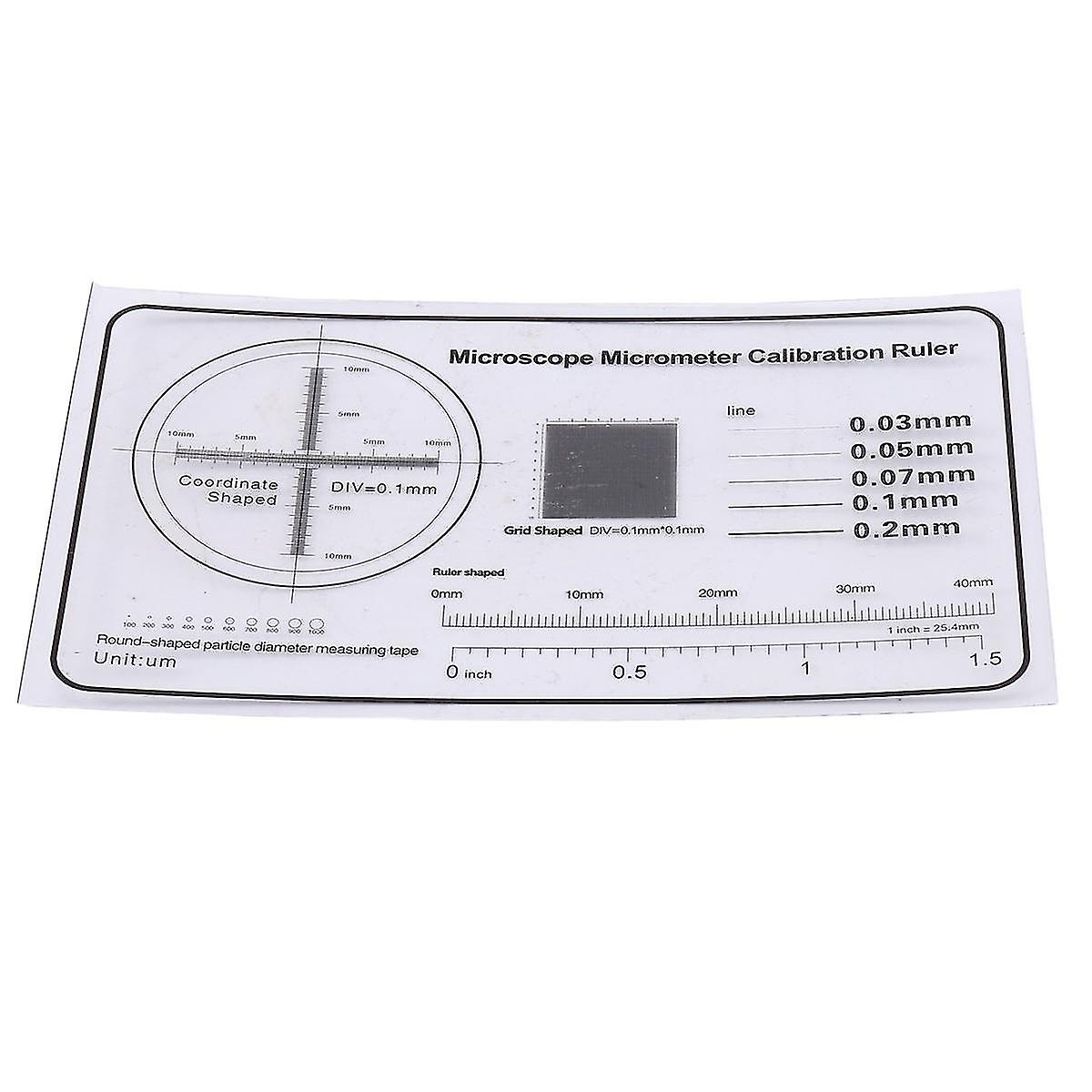 Microscope Ruler Optical Micter Sheet Detect Calibrat Plate,b | Fruugo UK