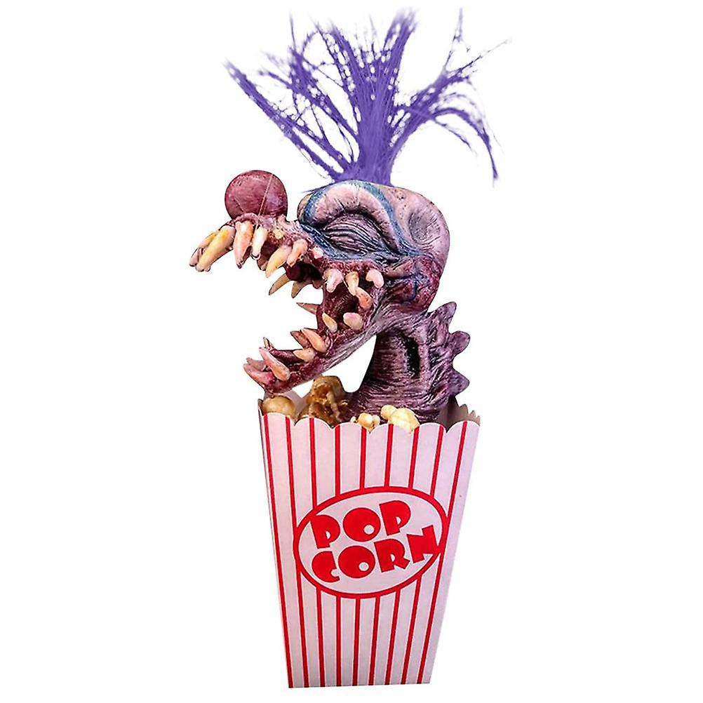 Halloween Statue Popcorn Clown Creepy Clown Head Statue Resin Crafts Clown for Table Decor, Halloween Decoration