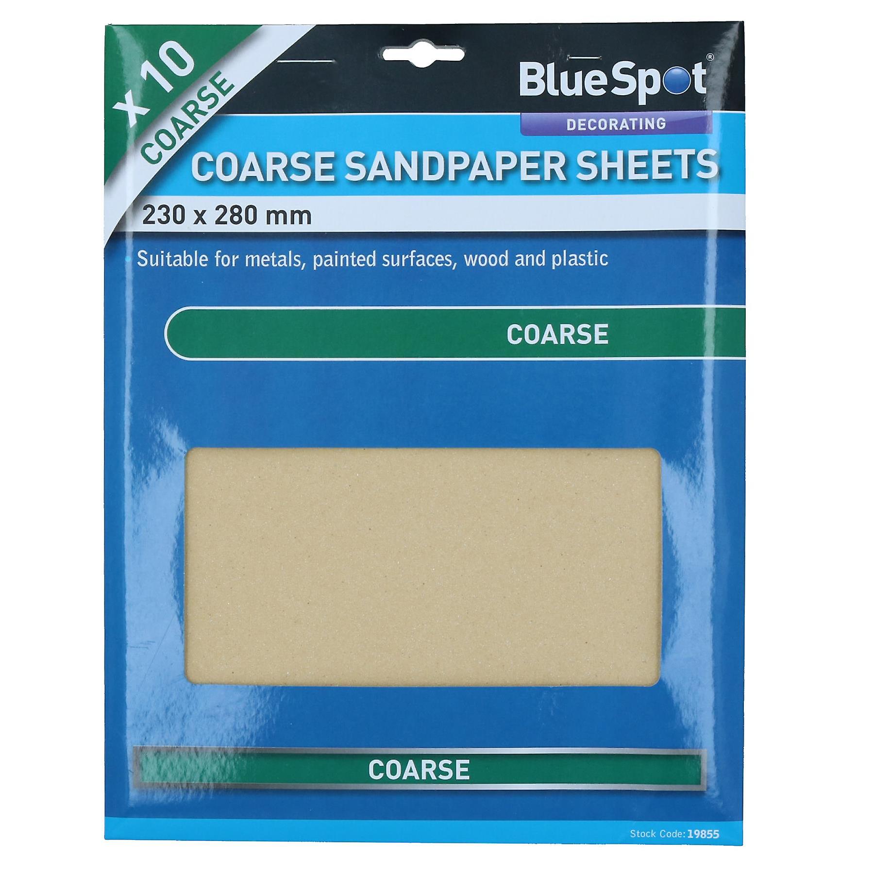 10pc Assorted Sandpaper Sanding Sheets For Metal Wood Plastic Coarse 60 Grit