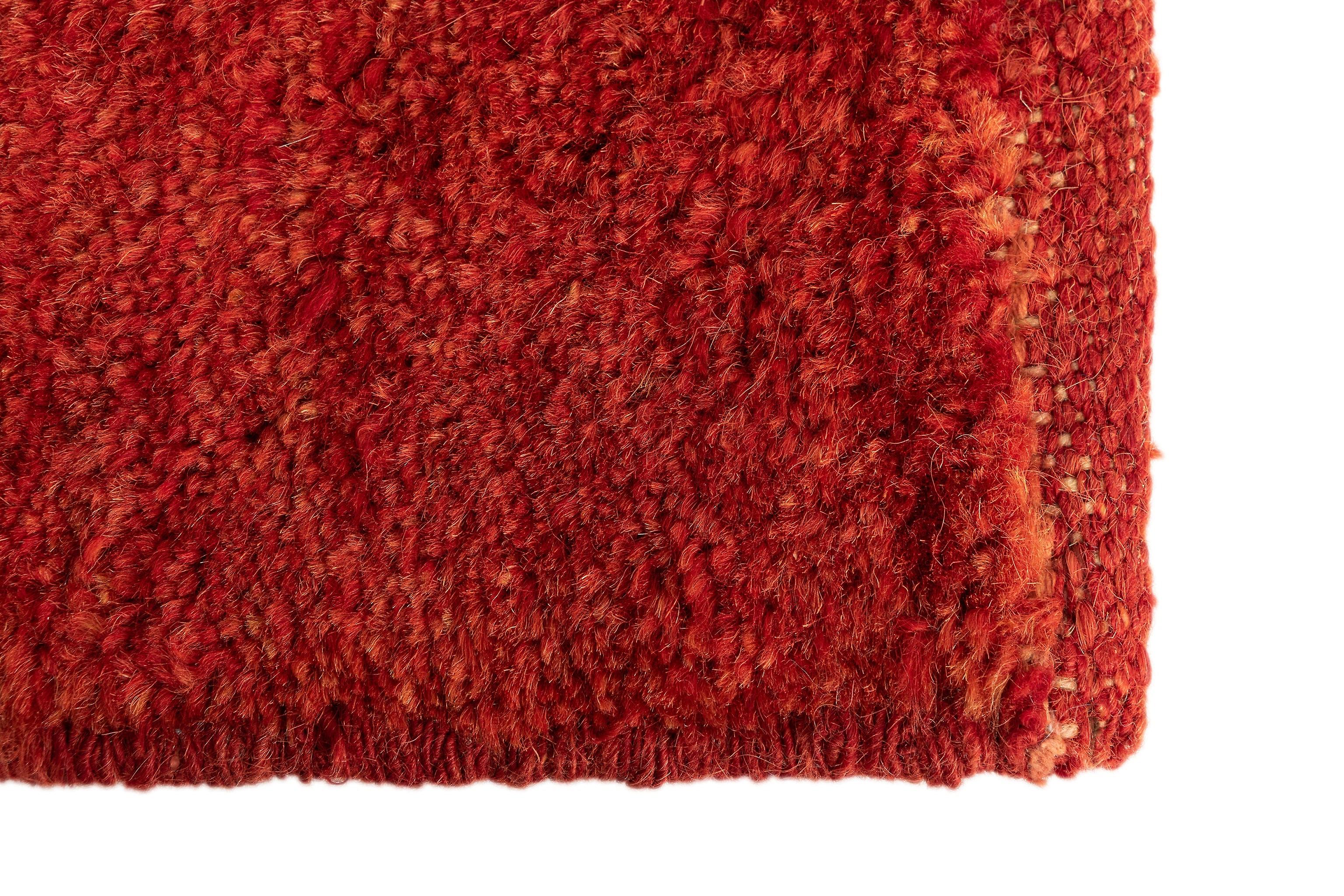 Hadorn Gabbeh 45x50 带红色手工制作的中亚地毯