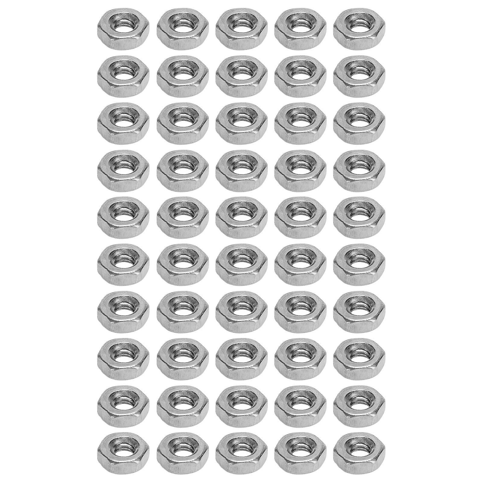 Assortiment de 50 écrous hexagonaux filetés en acier inoxydable A2-70 pour machines industrielles M5