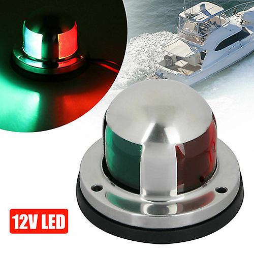 2 IN 1 Marine Boat Yacht Pontoon 12V Stainless Steel LED Bow Navigation Lights