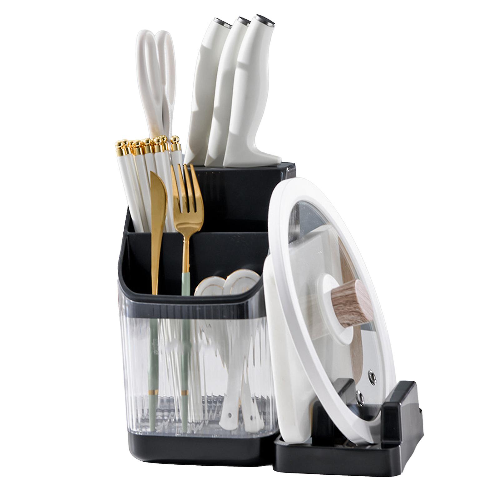 Multifunctional Kitchen Storage Rack 23.5x15x24cm Black Organizer