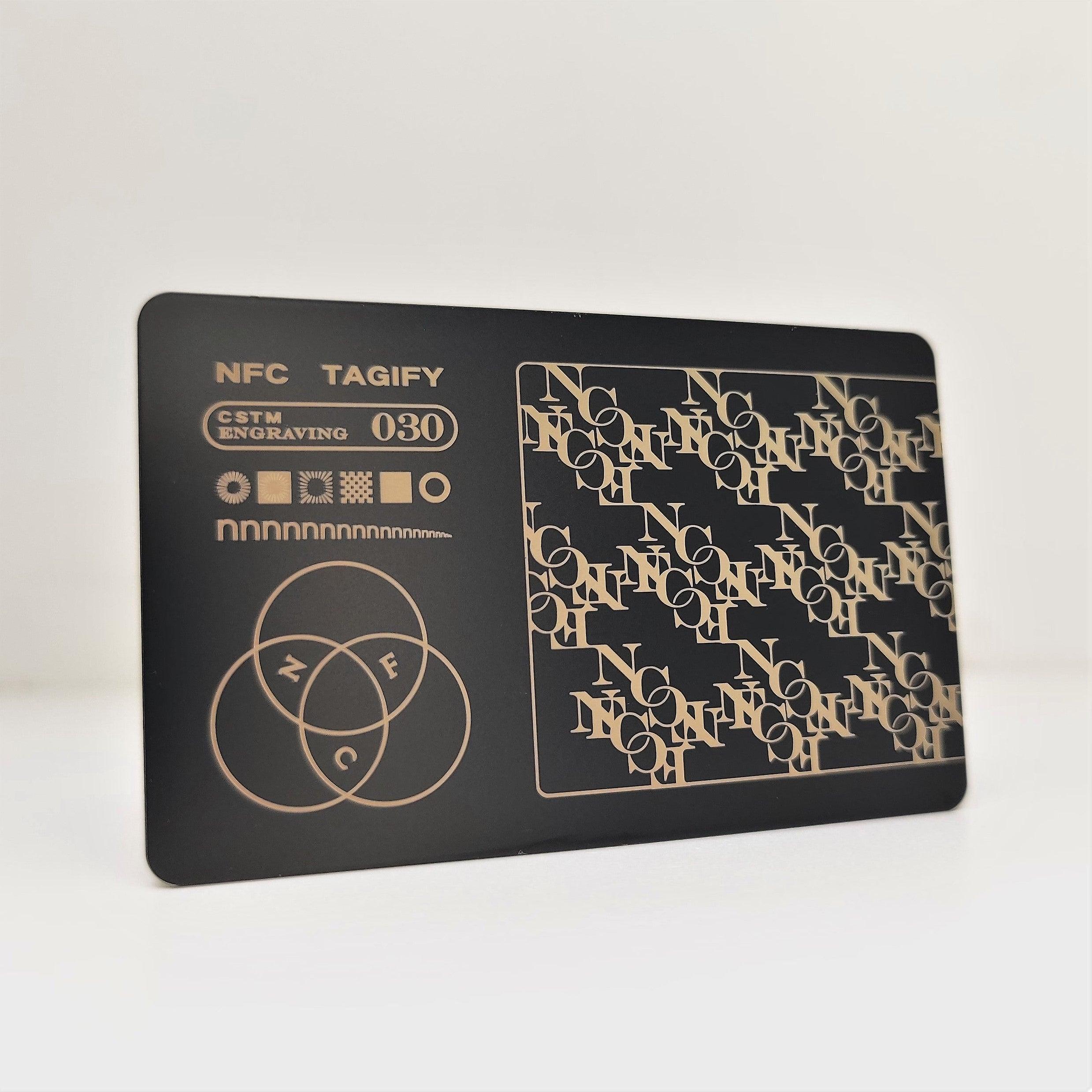 Pressed Metal Digital Cards - Engraved & Printed