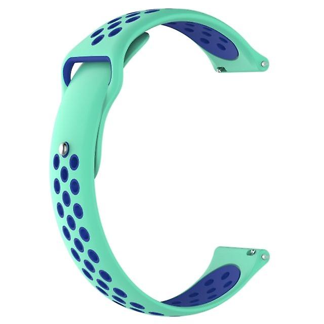 Dual colour Connected watch band for Galaxy S3 Ticwatch Pro Cyan