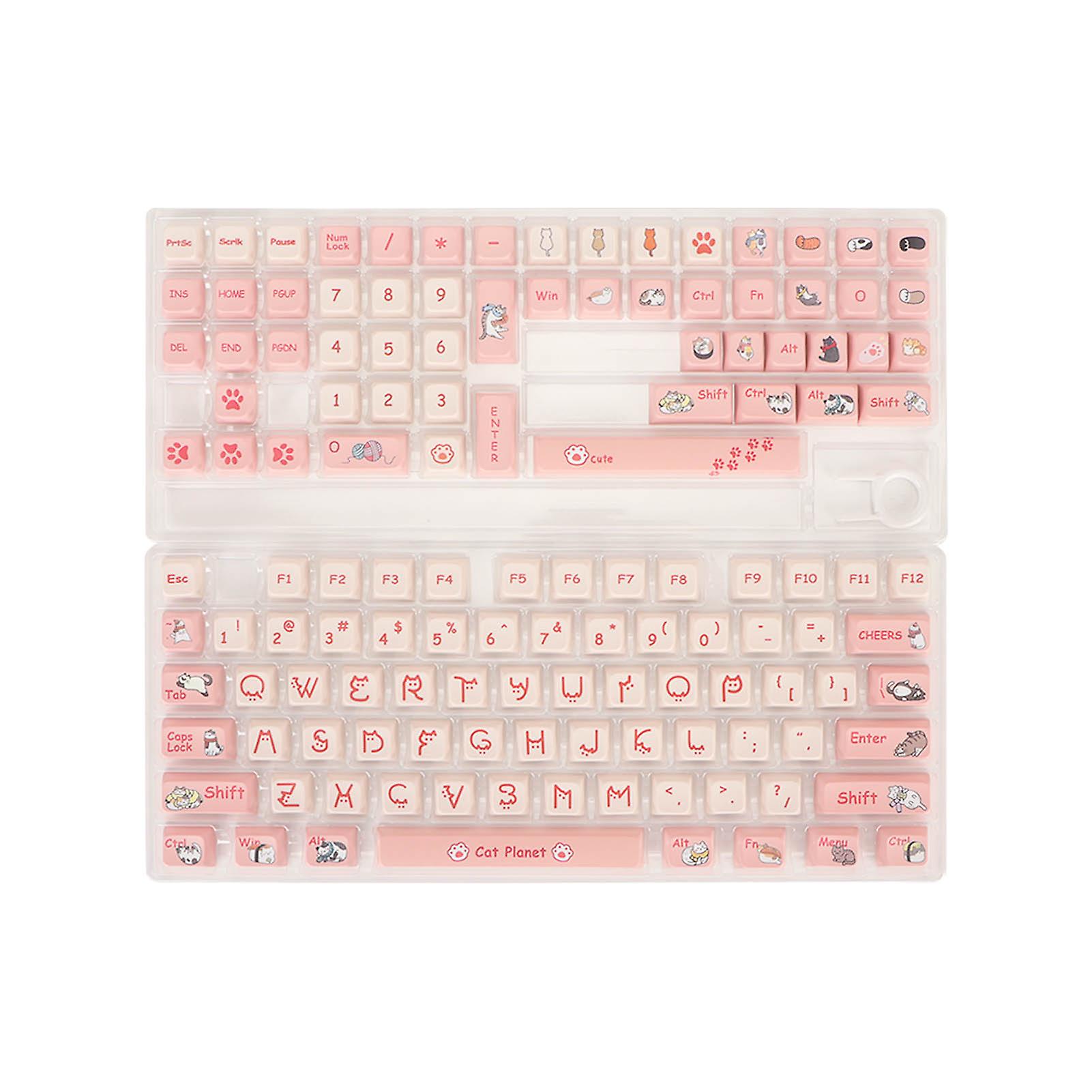 131 Keys PBT Dye-Sublimation Keycaps Contrast Color Keycaps for Mechanical Keyboard PC Gaming DIY