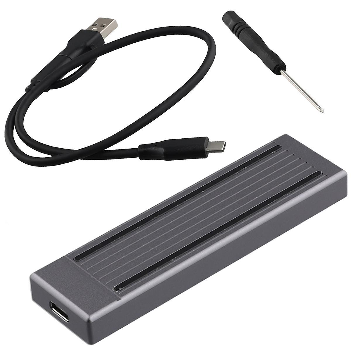 M.2 SSD HDD Enclosure NVMe NGFF Dual Protocol HDD Enclosure RGB Cool Light Multi-Function Convenient HDD Enclosure