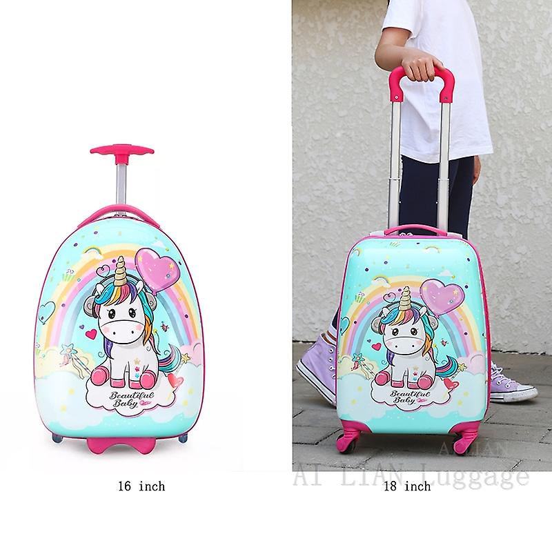 Trolley Little Girl Suitcase With Wheels Costway 2PCS Carry-on