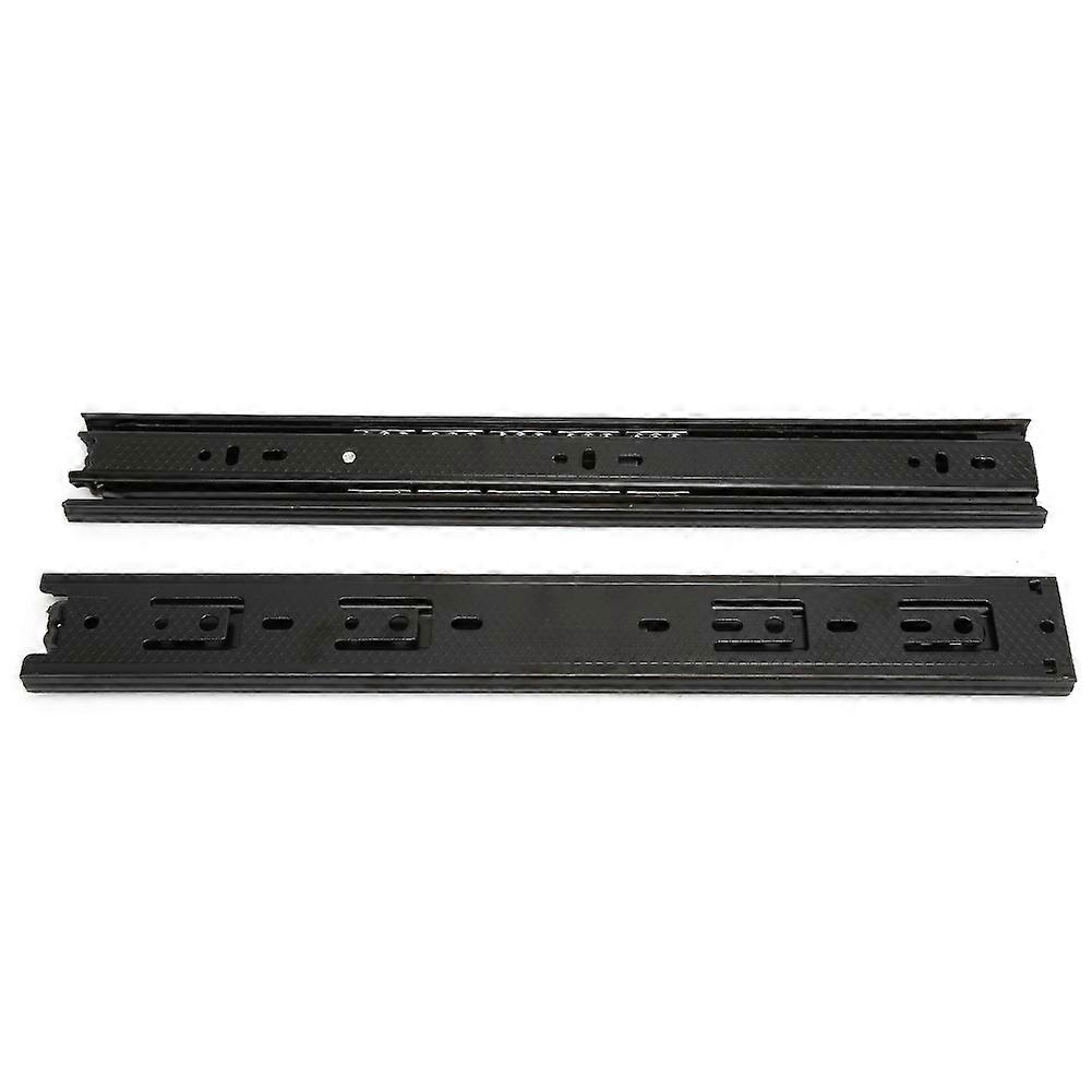 3-Section Rail Ball Bearing Drawer Slides Glides Runners Damping Buffer Soft Close 35*4.5cm