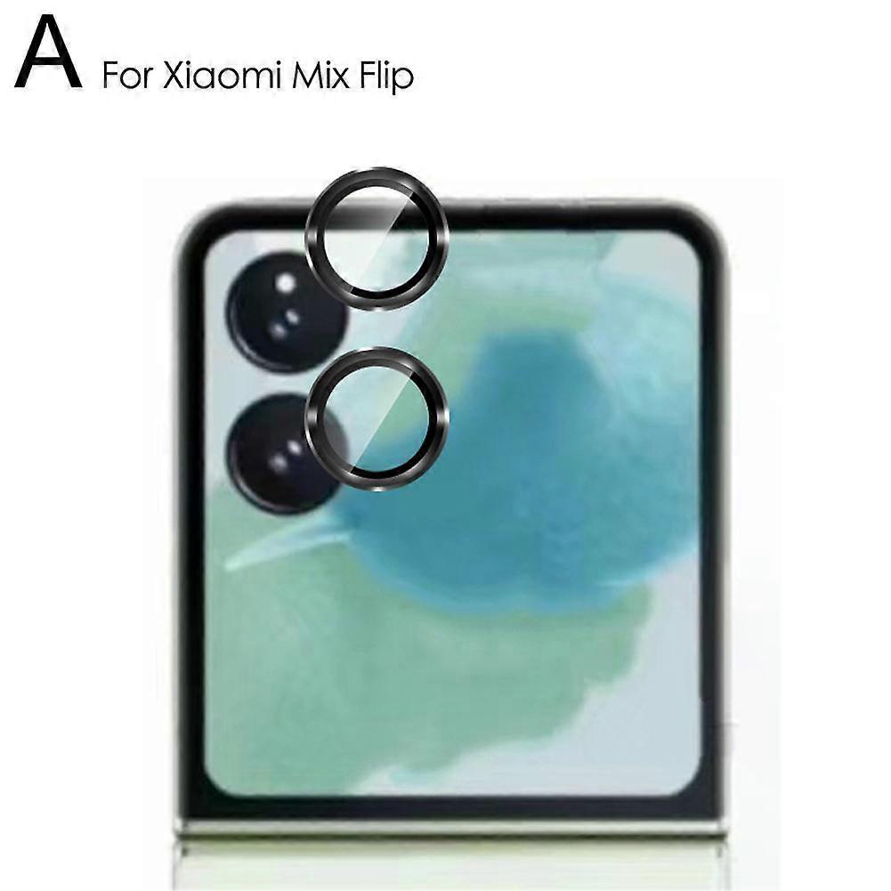 Black (A) for Xiaomi Mix Flip$Applicable to Xiaomi Mix Flip mobile phone lens film metal eagle eye lens split lens folding machine flip lens