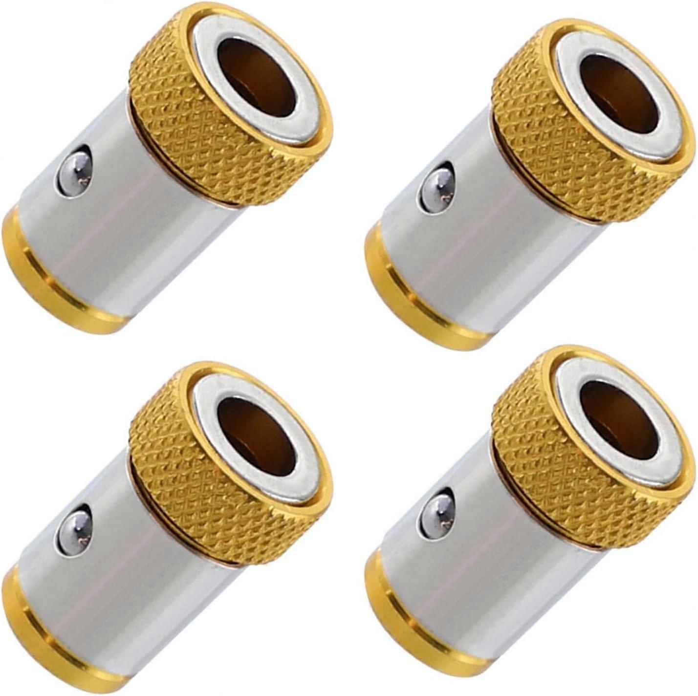 Magnetic Screw Ring, Magnetizer for Screwdriver Bits | Removable Metal Magnetizer Screw Sensor Holder | Drilling accessories, 4-piece set for hexagon 