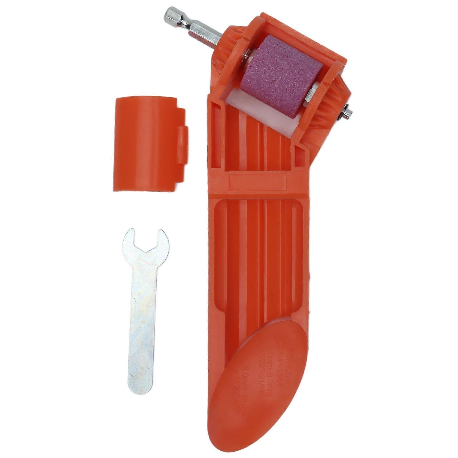 Ouitble Portable Drill Bit Sharpener Hand Drills Sharpening Machine Grinding Wheel Bits Tool 2.0‑12.5mm (Orange)