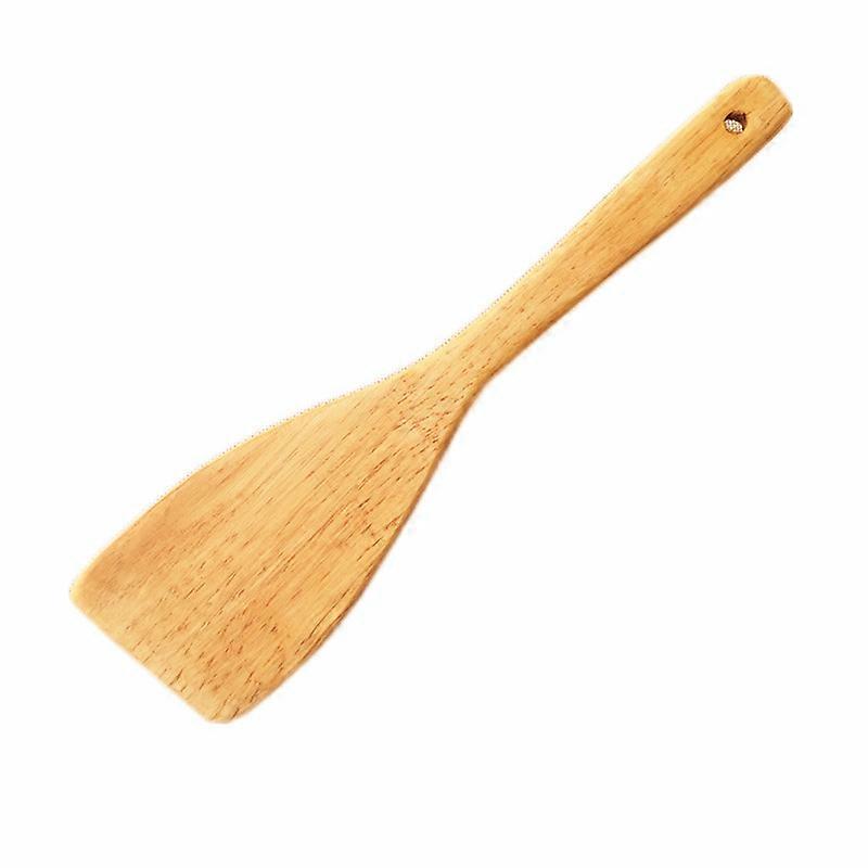 Kitchen bamboo spatula flat handle stir fry