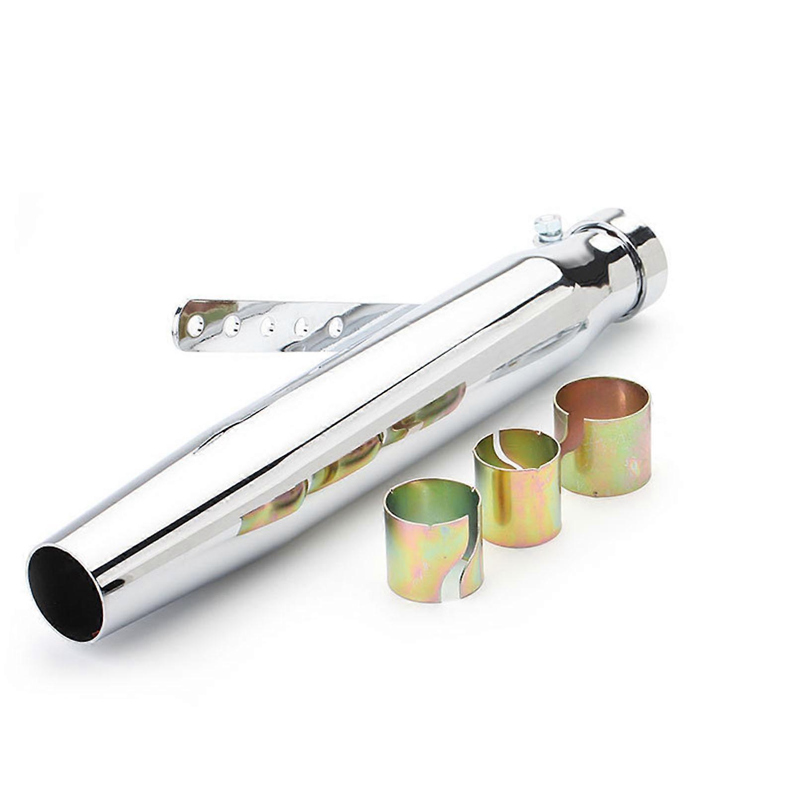 دراجة نارية العادم الأنابيب الفولاذ المقاوم للصدأ الحد من الضوضاء كاتم الصوت كاتم الصوت الأنابيب العالمي للدراجة النارية نوع B الأبيض