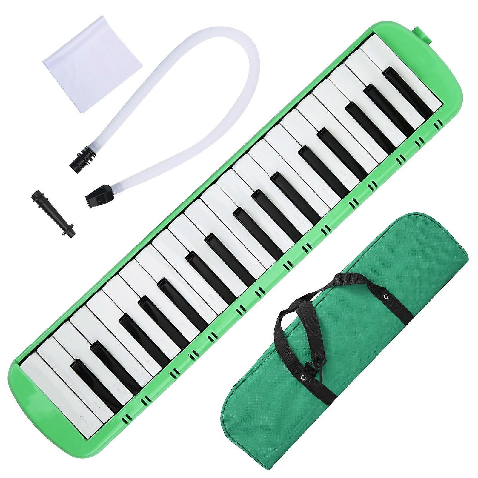 Melodica 37 Keys Keyboard Wind Musical Instrument For Beginner Professional Traininggreen