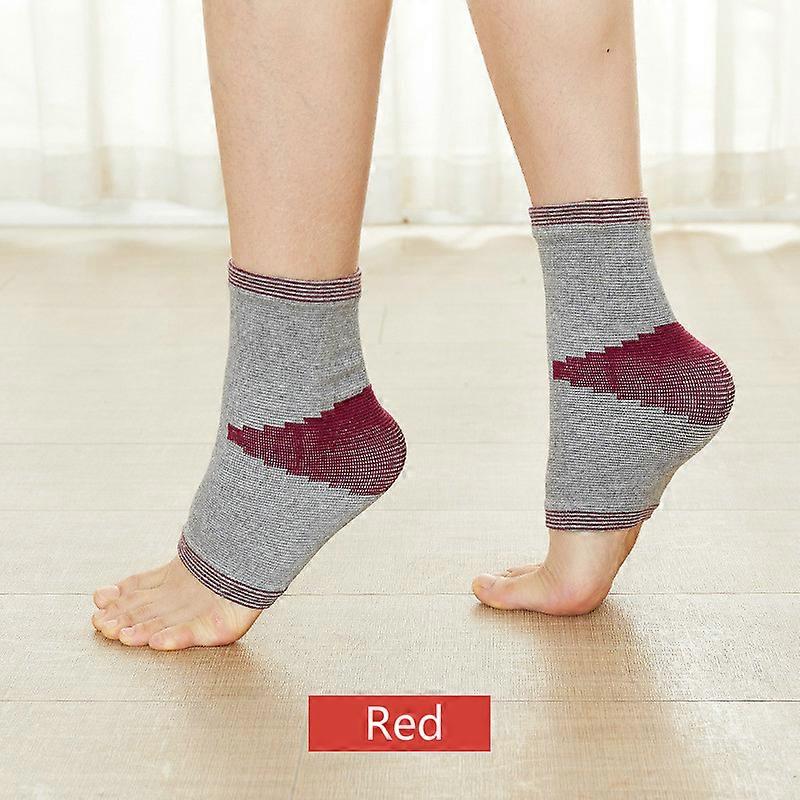 1 Pair Open Toes Compression Bamboo Charcoal Ankle Sleeve Brace Support with Arch Support Eases Swelling and Achilles Tendon