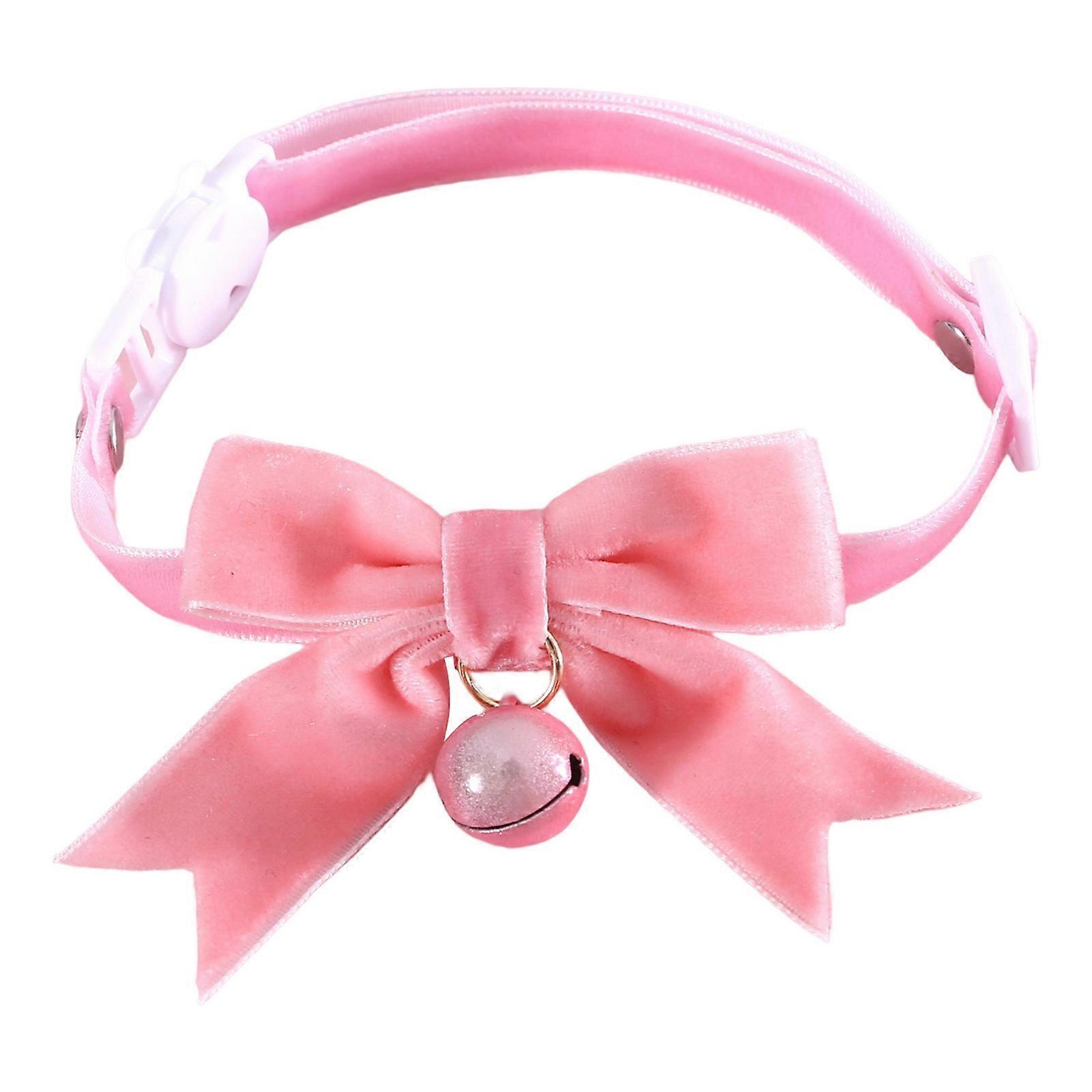 צווארון חיות מחמד פעמון פריך פפיון פפיון נגד חנק עמיד בפני דמעות נגד שבירה 17-32 ס"מ שרשרת חיות מחמד נסיכה למיקום יומי