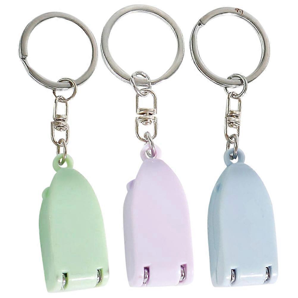 3pcs Portable Fingernail Clipper Key Ring Nail Clipper Foldable Manicure Tool