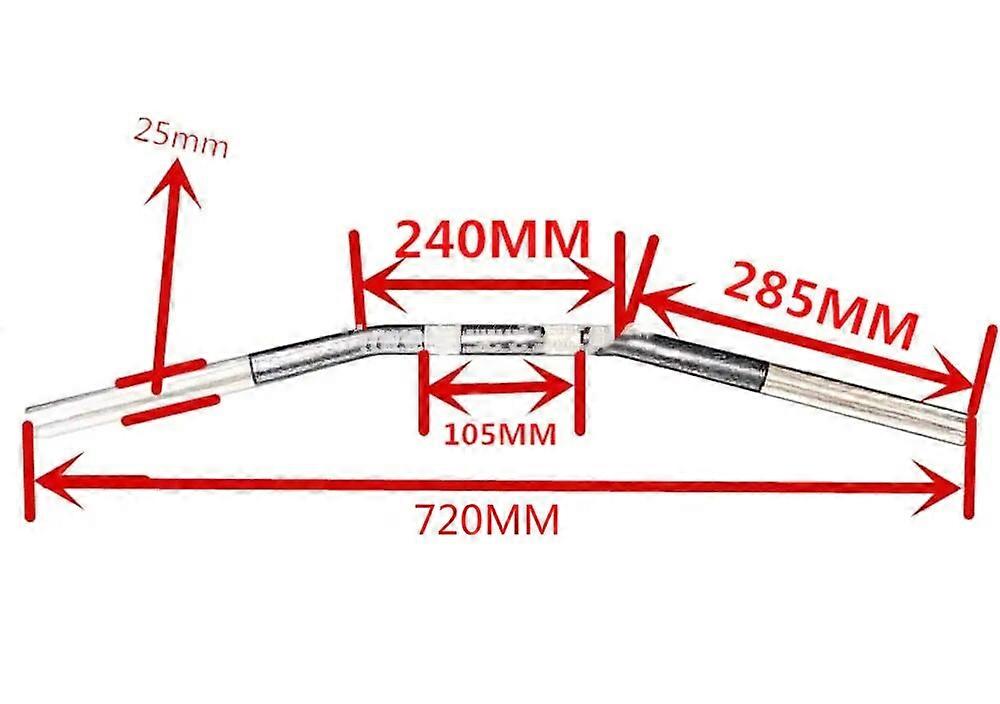 thumbnail image 2 of 1-Inch Zero Drag Handlebar For Harley Sportster XL883 XL1200 – Stainless Steel, 25mm Diameter 2 of 6