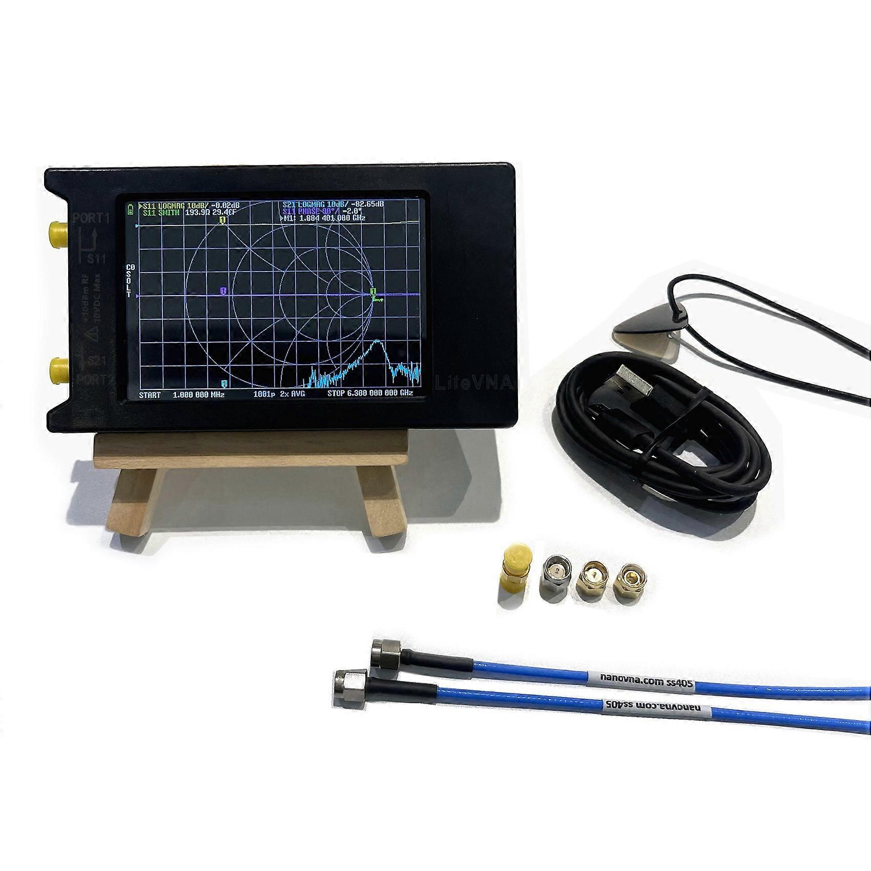 New LiteVNA-64 50KHz-6.3GHz LiteVNA 4Inch Touch Screen Vector Network Analyzer HF UHF Antenna Analy